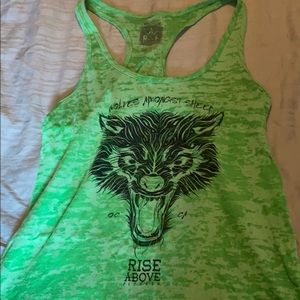 Rise above fitness tank top